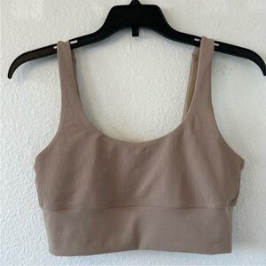 Beach Riot Aleah Taupe Sports Bra Size M
